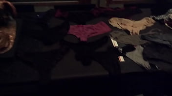 Filming my stepmoms naughty collection of thongs underwear Filming my stepmoms naughty collection of thongs underwear