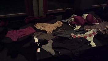 Filming my stepmoms naughty collection of thongs underwear