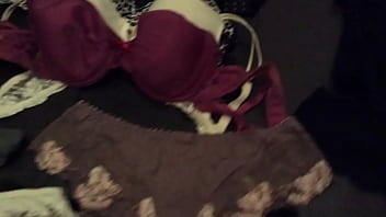 Filming my stepmoms naughty collection of thongs underwear