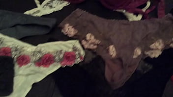 Filming my stepmoms naughty collection of thongs underwear