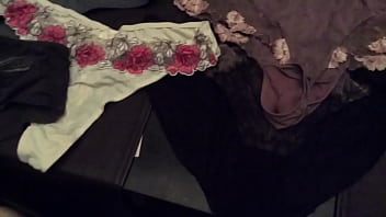 Filming my stepmoms naughty collection of thongs underwear