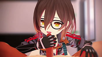 Cute Vtuber Nerd Stroking And Sucking Big Cock thumbnail