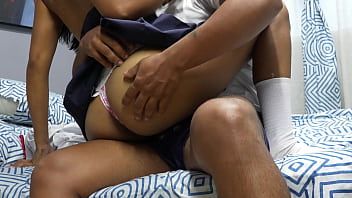 Stepsister gives the best massage to her stepbrother's cock part 1