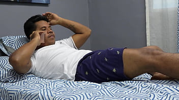 Stepsister gives the best massage to her stepbrother's cock part 1