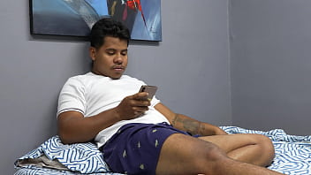 Stepsister gives the best massage to her stepbrother's cock part 1