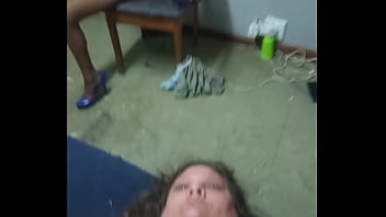 Fucking wife doggystyle while watching my domestic worker play with pussy