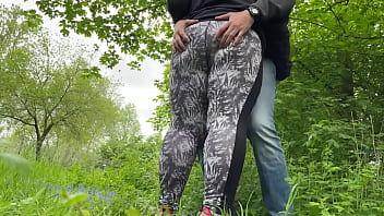 Felt my mother in law's camel toe in leggings while she was making me cum