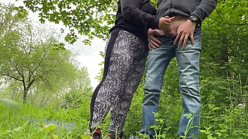 Felt my mother in law's camel toe in leggings while she was making me cum