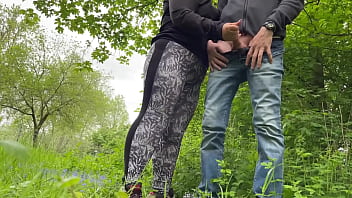 Felt my mother in law's camel toe in leggings while she was making me cum