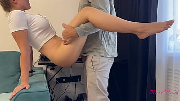 Cheating wife gets fucked hard by neighbor doggystyle