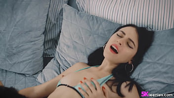 Petite spanish marceline moreno slowly strips till shes small tits euro teen is pussy brunette sucks and is fucked for a facial