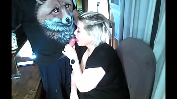 Sexy pranks of a mature married couple on the balcony