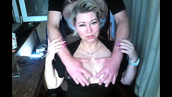 Sexy pranks of a mature married couple on the balcony