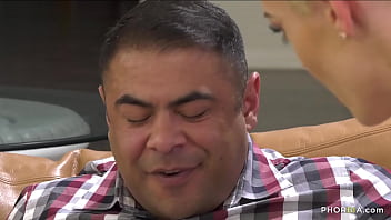 Buzzcut Chick Enjoying Two Huge Dongs thumbnail