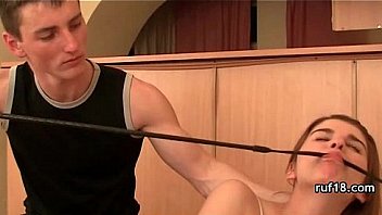 Skinny tight teen with big tits banged in her bathroom