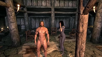Muscular man has sex with a long haired gothic queen in a fantasy realm