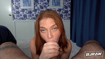 Bjraw hot redhead katerina deville gets covered in cum