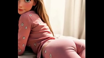 Wrapped In Soft Pink Pajamas And Morning Light Rapunzel Looks As Gentle As A Dream Her Golden Hair Spills Across The Bed Like Sunlight Caught In Fabric — Warmth Comfort And A Touch Of Magic thumbnail