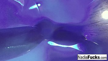 Hot babe gets all the dildos