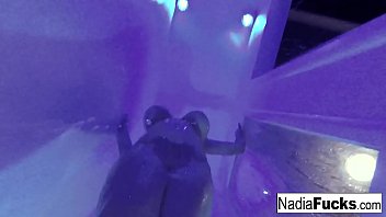 Hot babe gets all the dildos