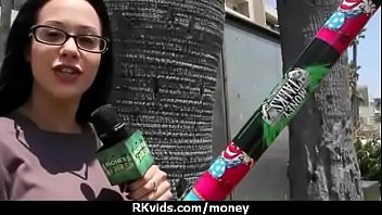 Slutty amateur babe is paid cash from some crazy public sex 17