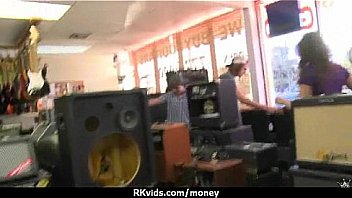 Tight teen fucks a man in front of the camera for cash 23