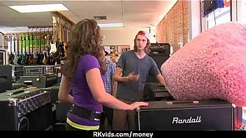 Tight teen fucks a man in front of the camera for cash 23
