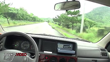 Sultry asian beauty pleasures you on a late night drive