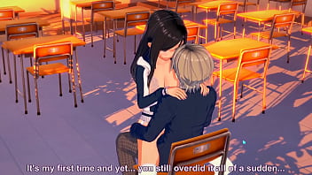 Teen gets facial and sex on desk