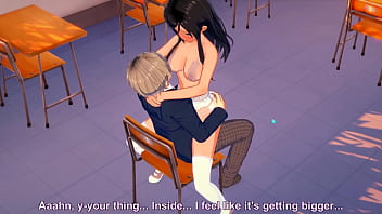 Teen gets facial and sex on desk