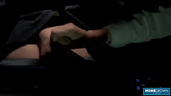 Sexy scarlett taylor gives lover a wild blowjob while driving