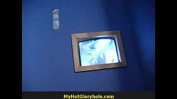 Awesome deepthroat hot girl blows cock through gloryhole 23