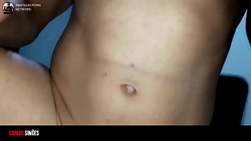 A handsome muscular man with a big thick penis cums in the young girl's pussy