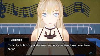 Kancolle ship bismarck was taken advantage while exercising