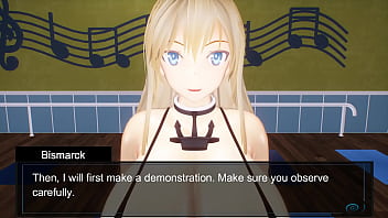 Kancolle ship bismarck was taken advantage while exercising