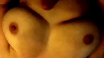 Nice natural tits getting covered in cum