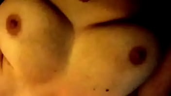 Nice natural tits getting covered in cum