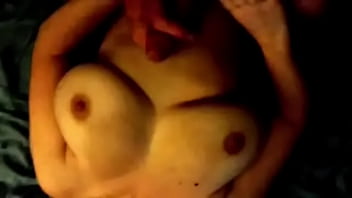 Nice natural tits getting covered in cum