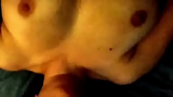 Nice natural tits getting covered in cum