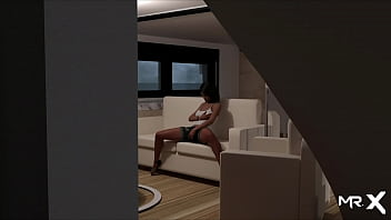 Plays with pussy while nobody sees