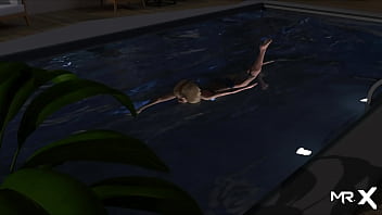 Plays with pussy while nobody sees