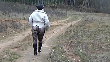 Walk without skirt on the road