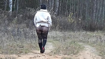 Walk without skirt on the road