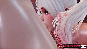 Animation featuring harley bad girl handjob for huge cock gloryhole deepthroat and sloppy blowjob cum on face in honey select 2