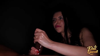 Kira’s tits bounce as she deepthroats freaky’s huge shaft