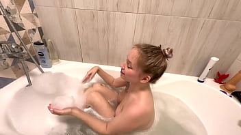 Wet bathroom throat quick blowjob and cum in my mouth