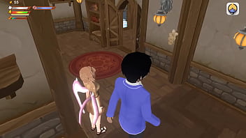 Femdom university demon house scene