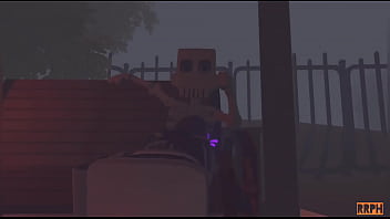 Horny rec room whore fucks a skeleton in crescendo