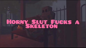 Horny rec room whore fucks a skeleton in crescendo
