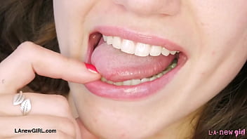 Dark haired it girl naked close up